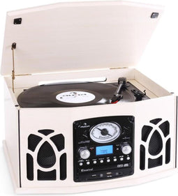 NR-620 stereo-systeem platenspeler MP3-opname zwart Houten behuizing