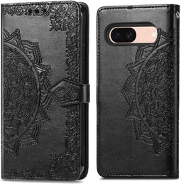 imoshion Hoesje Geschikt voor Google Pixel 8a Hoesje Met Pasjeshouder - imoshion Mandala Bookcase - Zwart