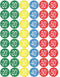 Agipa Kortinglabel van -20% tot - 50% (80 x -20%, 40 x -30%, 40 x -40%, 80 x -50%), geassorteerde kleu...