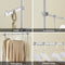 SoBuy KLS03-II-HG - Telescopische Kledingrail - Verstelbaar 124–226 cm x 200–295 cm - Grijs