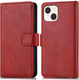 iMoshion Hoesje Geschikt voor iPhone 14 Hoesje Met Pasjeshouder - iMoshion Luxe Bookcase - Rood