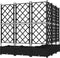 vidaXL - Tuinplantbak - met - Trellis - - - 5 - stuks - - - Zwart - - - 120x120x125,5 - cm