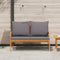 vidaXL - Tuinbank - met - Kussens - 115x65x71 - cm - Massief - Acaciahout