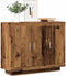vidaXL - Dressoir - 92x35x75 - cm - bewerkt - hout - oud - houtkleurig