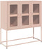 vidaXL - Dressoir - 100,5x39x107 - cm - koudgewalst - staal - roze