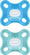 MAM Comfort Fysiologische Fopspeen +0m Blauw Set van 2 + Opbergdoos