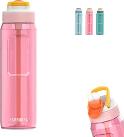 Kambukka Lagoon - Drinkfles 1L - Rietje met milliliter markering - Roze