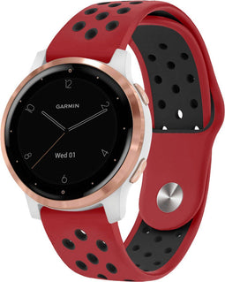 imoshion Siliconen sport bandje - Universeel 18 mm aansluiting - Rood / Zwart