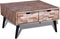 vidaXL - Salontafel - met - 4 - lades - gerecycled - teakhout