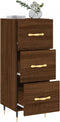 vidaXL - Dressoir - 34,5x34x90 - cm - bewerkt - hout - bruin - eikenkleur