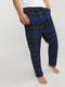 JACK&JONES JACRIMON - Heren pyjama broek - 100% biologisch katoen - Donkerblauw met geel