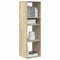 vidaXL - Boekenkast - 34x31x112 - cm - bewerkt - hout - sonoma - eikenkleurig