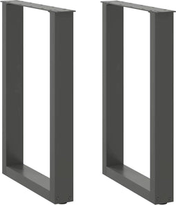 vidaXL - Eettafelpoten - 2 - st - U-vormig - 50x(72-73) - cm - staal - antraciet