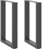 vidaXL - Eettafelpoten - 2 - st - U-vormig - 50x(72-73) - cm - staal - antraciet