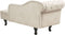 NIMES - Chaise longue - Lichtbeige - Linkerzijde - Fluweel