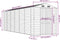 vidaXL - Tuinschuur - 191x555x198 - cm - gegalvaniseerd - staal - antracietkleurig