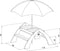 AXI Delta Zand & Water Picknicktafel in Grijs/wit met Parasol - FSC Hout - Zandtafel - Watertafel voor kinderen met parasol - Multifunctionele Picknick tafel
