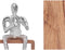 Decoratieve figuren Saxofoon Zilverkleurig Hout Metaal 13 x 27 x 13 cm