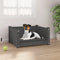vidaXL - Hondenmand - 55,5x45,5x28 - cm - massief - grenenhout - grijs