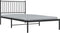 vidaXL - Bedframe - met - hoofdbord - metaal - zwart - 100x200 - cm
