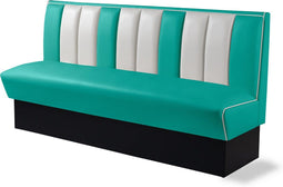 Bel Air Dinerbank Single Booth HW-180 Turquoise