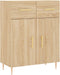 vidaXL - Dressoir - 69,5x34x90 - cm - bewerkt - hout - sonoma - eikenkleurig
