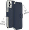 Accezz Hoesje Geschikt voor iPhone 12 Pro / 12 Hoesje Met Pasjeshouder - Accezz Xtreme Wallet Bookcase - Donkerblauw