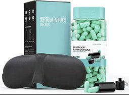 Superzachte Schuimrubberen Oordopjes | 38dB hoogste SNR ruisonderdrukking | 100 paar herbruikbare oordopjes | Gratis 3D Slaapmasker