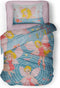 LINNICK Kinder Dekbedovertrek 100% katoen Party Elfs - turquoise 140x200cm - Tiener Dekbedovertrek 1 persoons