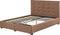 ROCHELLE - Bed opbergruimte - Bruin - 160 x 200 cm - Polyester