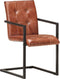 vidaXL - Eetkamerstoelen - 2 - st - echt - leer - bruin
