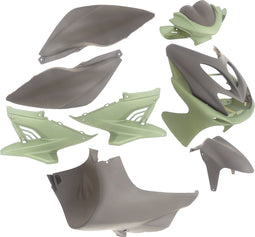 DMP kappenset yamaha aerox 10-delig tot 2014 mat zwart/mat groen