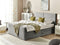 ARISTOCRAT - Boxspringbed - Lichtgrijs - 160 x 200 cm - Polyester