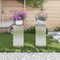 vidaXL - Ligbed - Plantenstandaarden - Pillars - 2 - stuks - 24x24x55 - cm - Gegalvaniseerd - Staal
