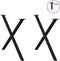 vidaXL - Eettafelpoten - 2 - st - X-vormig - 90x(72-73) - cm - staal - zwart