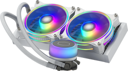 Cooler Master MasterLiquid ML240L - All-in-One Processor Koeler - 240mm Radiator met RGB Verlichting - Wit