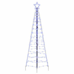 LED Kerstboom met 390 LED met grondpennen Blauw 250 cm IJzer