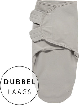 Meyco SwaddleMeyco - Inbakerdoek dubbellaags 0-3 maanden - Grey