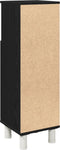 vidaXL - Badkamerskast - Zwart - Eiken - 30x30x95 - cm - Geengineerd - Hout