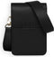 Telefoontasje Dames Crossbody - Selencia Avani Slang Telefoontasje Crossbody - Universeel Schoudertasje telefoon - Zwart