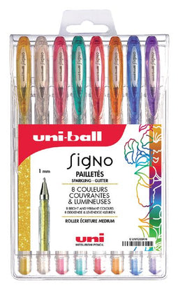 Uni-ball - Rollerpen signo 0.65mm glitter ass
