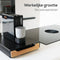 KitchenLove Capsulehouder Nespresso - Cuphouder - 60 Cups - Zwart RVS met Bamboe Hout