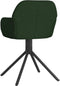 vidaXL - Eetkamerstoelen - draaibaar - 2 - st - fluweel - donkergroen