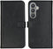 Selencia Samsung Galaxy S24 Plus - Echt Lederen Bookcase - 3 Pashouders - Zwart
