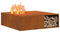 vidaXL - Tuhaard - met - Houtopslag - 100x100x30 - cm - Weerbestendig - Staal