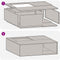 vidaXL - Tuhaard - met - Houtopslag - 100x100x30 - cm - Weerbestendig - Staal