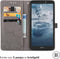 iMoshion Hoesje Geschikt voor Nokia C2 2nd Edition Hoesje Met Pasjeshouder - iMoshion Mandala Bookcase - Grijs