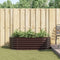 vidaXL - Tuin - Verhoogd - Bed - Bruin - 160x80x44 - cm - Gegalvaniseerd - Staal
