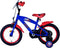 Sonic Prime Kinderfiets - Jongens - 14 inch - Handrem en Zijwieltjes - Blauw Rood
