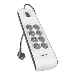 Belkin Surge Protector 8-weg - Beveiligde stekkerdoos 900 Joule - Grijs
